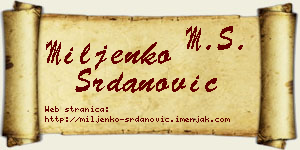 Miljenko Srdanović vizit kartica